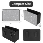 Bling Car Trash Can, Foldable Vehicle Trash Bin Dustbin Garbage Organizer Storage, Sparkling Crystal Rhinestone Trash Bags Holder Container with 30pcs Garbage Bag Car Accessories for Auto, SUV