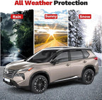 Window Visors Rain Guards for 2021-2025 2026 Nissan Rogue Accessories, Outside-Mount Tape-On Side Window Wind Deflectors Vent Visors Shades Rainproof 4PCS