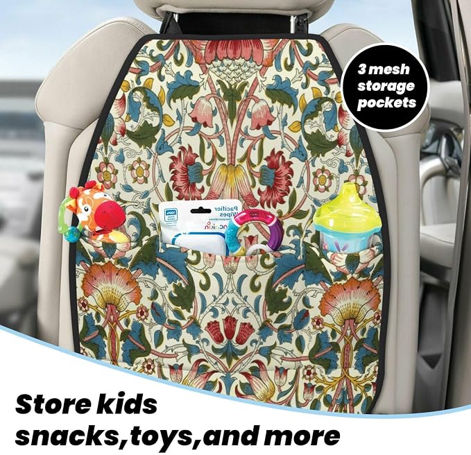 William Morris Lodden Car Seat Back Kick Protectors Kick Mats With Storage Pockets For Vehicles To Protect From Dirt Mud Scratches 2 Pack
