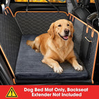 Backseat Pet Bed Mat, Non-Slip Dog Bed for Car Back Seat, Washable Travel Pet Mat with Removable Cover, Dog Seat Covers Protector Fit for Backseat Extenders and Trucks SUVs, 54"x 24.8", Grey