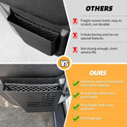 MAIKER Metal Rear Door Storage Box, Door Side Insert Organizer Box Pockets for 2007-2018 Jeep Wrangler JK 4 Door 2pcs(Black)