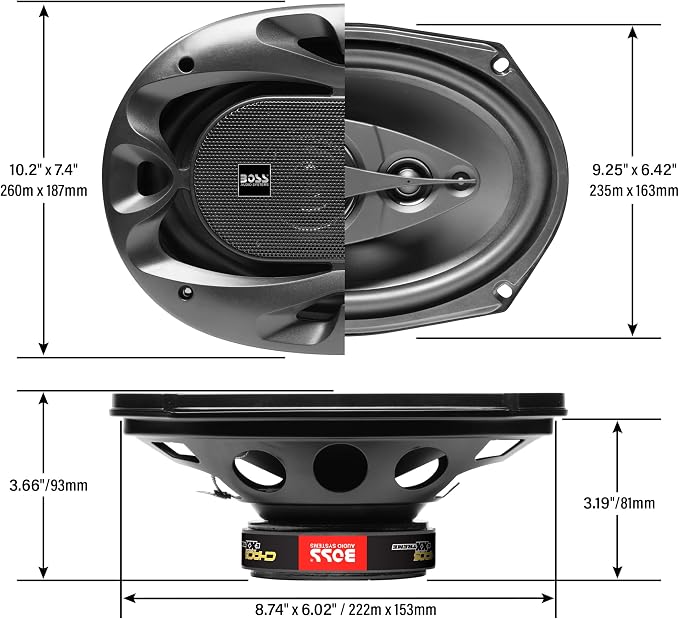 CH6940B Chaos Exxtreme Series 6 x 9 Inch Car Door Speakers - 500 Watts Max (per Pair), Coaxial, 4 Way, Full Range, 4 Ohms, Sold in Pairs, Bocinas para Carro