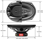 CH6940B Chaos Exxtreme Series 6 x 9 Inch Car Door Speakers - 500 Watts Max (per Pair), Coaxial, 4 Way, Full Range, 4 Ohms, Sold in Pairs, Bocinas para Carro