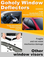 in-Channel Window Rain Guard for Fit for Jeep Cherokee 2014-2023 Rain Guards Side Window Visors Low Profile Vent Visor Window Deflectors Vent Shades Car Accessories