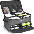 2 Layer Golf Trunk Organizer, Golf Gifts for Men with Separate Ventilated Compartment for 2 Pair Shoes, Waterproof Car Trunk Locker for Balls, Tees, Clothes, Gloves, Gifts for Golfers