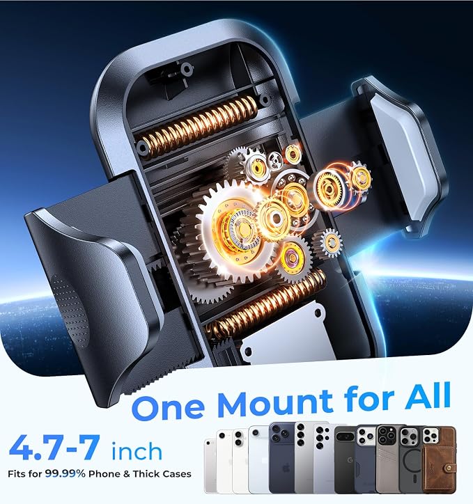 [No.1 Powerful Suction] [Rally Racing-Grade Stability] Phone Holders for Your Car 2026 Upgraded Car Phone Holder Mount Truck Stand for Dashboard Windshield Vent for iPhone Samsung All Phones