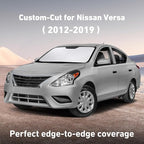 Windshield Sunshade Compatible for Nissan Versa 2012-2017 2018 2019, Sun Visor for Front Windshield & Window Sun Shade Cover, UV Heat Blocker & Protector, Car Accessories