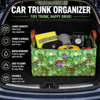 Jesus Car Trunk Organizer,20L Collapsible Auto Storage Basket with Handles, Waterproof Reusable Shopping Grocery Bags for SUV,Truck, Vintage Jesus Cars Boot Organizer Gifts for Women Men Drivers