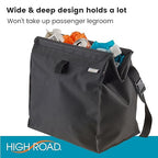 Large TrashStash Hanging Car Trash Can Garbage Bag with Push-Close Lid and Waterproof Bin for Cars, SUVs and Trucks, Holds 4.5 Gallons of Car Trash