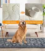 Backseat Pet Bed Mat, Non-Slip Dog Seat Cover with Scratch-Resistant Padding, Dog Bed for Cars, Trucks & SUVs, Universal Fit for Backseat Extenders (Gray)
