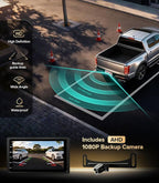 7 Inch Android 13 Double Din Car Stereo | Wireless CarPlay Android auto Mirror Link,Bluetooth,GPS,WIF, Android 13,FM/AM Tuners,Include 1080P Cam,Retain OEM SWC+Cam