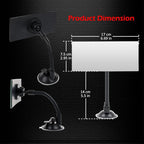Suction Cup Baby Car Mirror, Adjustabe Long Arm HD Glass Convex Wide Angle Interior Rearview Baby Rear Facing Mirror (Frameless Rectangle, Large, 6.7" X 2.9")