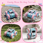 Amphibious Remote Control Car,Rechargeable RC Cars Toy 360° Flips Rotation Stunt Crawler 15KM/H 4WD All Terrain Outdoor Indoor Toy for Kids Boys Girls 3-12