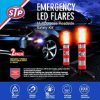 XTREME STP LED Road Flares, Emergency Road Flares for Vehicles, Car Flares with 3 Alert Modes, Magnetic Base, Foldable Stand, Emergency Roadside Lights, Visible Up to 1 Mile, White Flashlight