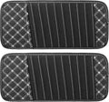 2pcs Car CD Visor Storage Cases Vehicle Sun Visor Organizer with 10 DVD Storage Sleeves Black with White Line