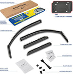 Goodyear Shatterproof in-Channel Window Deflectors for Chevrolet (Chevy) Silverado 2500, 2500HD/3500HD 2015-2019 Double Cab,Rain Guards, Visors for Cars,Vent Deflector,Car Accessories, 4 pcs-GY007721