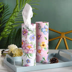 200 Sheets Car Tissues Holder with Facial Tissues 3-ply Travel Tissue Tubes 4 PK Tissues Box Container Perfect Fit for Car Cup Holder Cylinder (Pink)