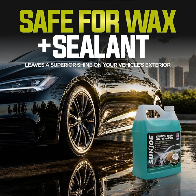 Snow Foam Car Wash Soap & Cleaner Concentrate, Coconut Scent, 1 Gallon - Cleaning Solution for Automotive Vehicles, Vinyl, Aluminum, Wood, & Brick Surfaces, SPX-FCS1G-COC