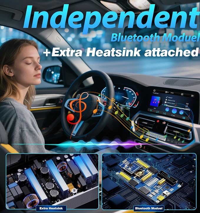 Double Din Car Stereo with Wireless Apple CarPlay Android Auto Audio Radio | 7" Screen, FM/AM Radio, 4.2 Channel 240W 16-Band EQ DSP, Subwoofer, Bluetooth, Backup Camera, Fast Charging, SWC, MirrorLink
