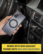 SMS1CD MagSafe CD Slot Phone Mount, Adjustable Magnetic Cell Phone Holder for Car CD Player, Compatible with iPhone 16 15 14 13 12 Pro Max Mini Plus, Mag Safe Case & More with MagSafe Ring