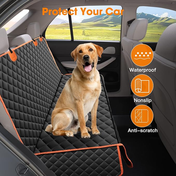 Dog Seat Cover for Back Seat Waterproof Dog Seat Covers for Cars, Car Seat Protector for Dogs, Nonslip Back Seat Cover for Trucks & SUV