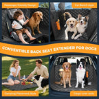 for Back Seat, Hard Bottom Back Seat Extender for Dogs - Supports 400lbs,Scratch Resistant, Anti Slip Portable Dog Hammock,Suitable for Cars