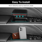 4PCS Door Side Storage Box for Ford Fusion 2013 2014 2015 2016 2017 2018 2019 2020 Front and Rear Accessories Phone Holder Door Grab Handle Pocket Storage Organizer ABS Plastic, Black Mat