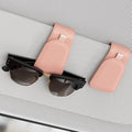 Sunglass Holder for Car Visor, Pink, 2 Packs | Suede Cloth, Magnetic, Organizer for Car Accessories