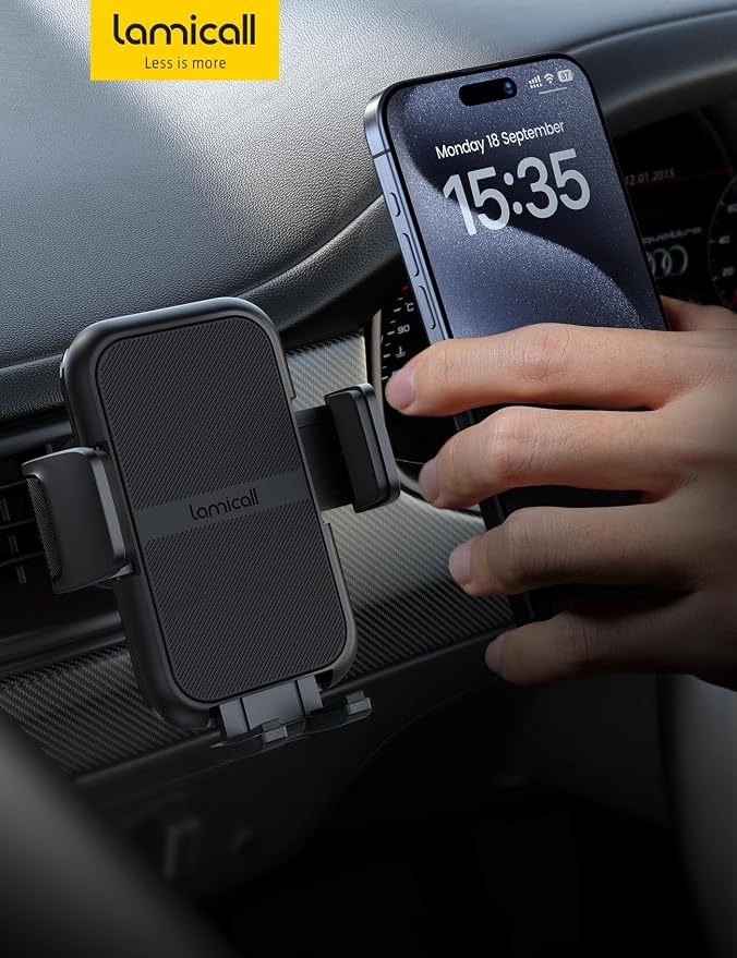 2026 Wider Clamp & Metal Hook Car Phone Holder Vent [Thick Cases Friendly] Phone Holders for Your Car Mount Gfts Automobile Hands Free Accessories for Women Men for iPhone 16 15 14 13 Pro Max
