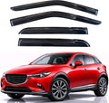 KPY Rain Guards Fit for 2016-2021 Mazda CX-3, Out-Channel Window Visors Vent Wind Deflectors 4PC, Car Accessories for 16-21 Mazda CX3