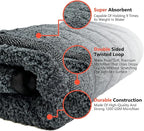 Microfiber Towels for Cars Drying Towels Car Detailing 35"x 24" Extra Large Ultra Absorbent for Cars and Trucks, Without Streaks, Scratches, or Water Spots (2 Pack Gray)