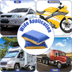 2PCS Window Defogger Sponge, Absorbent Window Glass Defogger Car Windshield Cleaner for Auto Cleaning(Blue+Yellow)