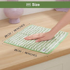 Microfiber Cleaning Cloths – 18 Pack, 10" x 10", Green – Reusable, Lint-Free, Super Absorbent Towels for Kitchen, Car, and Household Cleaning