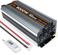 Power Inverter DC 48V to AC 110V/120V Converter with LCD Display, Wireless Controller, Cable Pair,AC outlets USB.RV Travel,Suitable for Camping,and Off-Grid Solar Systems (5000w -48v)