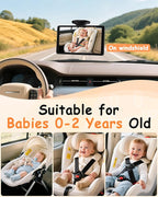 Baby Car Camera 7.2-Inch Monitor: 1080P HD Rear Facing Infant Backseat Camera with Night Vision 360° Rotation Wide Angle USB Plug & Play Anti-Glare Screen for Safe Driving F25
