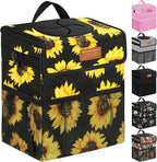Car Trash Can Bin for Back Seat Leak Proof, Cute Car Trash Bag Hanging, Vehicle Trash Can for SUV Truck Van, Automotive Garbage Cans Front Seat Sunflower Floral