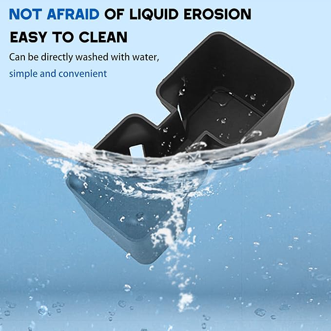 Center Console Cup Holder Inserts for 2024 2025 2026 Lexus GX550 Accessories Non-Slip Cup Holder Silicone Protection Pad Cupholder Coaster Liner for GX 550 Drink Organizer Interior Mat Black