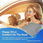 Car Seat Cushion, Car Seat Pillow, Automotive Cushion | Memory Foam Car Seat Cushion for Long Driving, Butt Pillow for Pain Relief, Driver Seat Cushion for Car, Office, Dark Gray