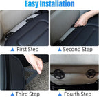 Car Seat Cushion, Comfort Memory Foam Car Cushions for Driving, Breathable Leather Surface with Anti Slip Rubber Bottom, Seat Cushion for Car and Office Chair (1 Pack, Grey)
