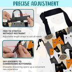 Car Trash Bag Cute Cartoon Cats Leak-Proof Waterproof Car Garbage Bag with Drawstring Foldable Canvas Trash Bin with Adjustable Buckle for Car Accessories, Travelling, Camping