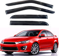 KPY Rain Guards Fit for 2008-2017 Mitsubishi Lancer, Out-Channel Window Visors Vent Wind Deflectors 4PC, Car Accessories for 08-17 Lancer