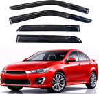 KPY Rain Guards Fit for 2008-2017 Mitsubishi Lancer, Out-Channel Window Visors Vent Wind Deflectors 4PC, Car Accessories for 08-17 Lancer