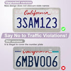 2 Pack Bling License Plate Frames for Women, Sparkly Rhinestone Diamond Car Accessories with Glitter Crystal Caps (White)