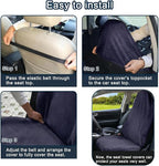 Car Seat Towel Cover, 2pcs Universal Front Seat Protector for Cars, SUVs and Trucks, Sweat Towel Car Seat Cover for Gym, Yoga, Swimming, Pets and Family Travel