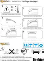 2pcs Original Shatterproof Rainproof Side Window Wind Deflectors for 10-25 Camaro,Tape-on Rain Guards Sets,Nice Looking Window Visors for Cars,Vent Deflector for Chevrolet 2010-2025 Camaro 92341