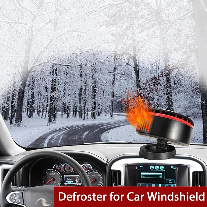 12V Portable Car Heater That Plugs into Cigarette Lighter, 150W Windshield Defogger Defroster, Car Heaters for Vehicle