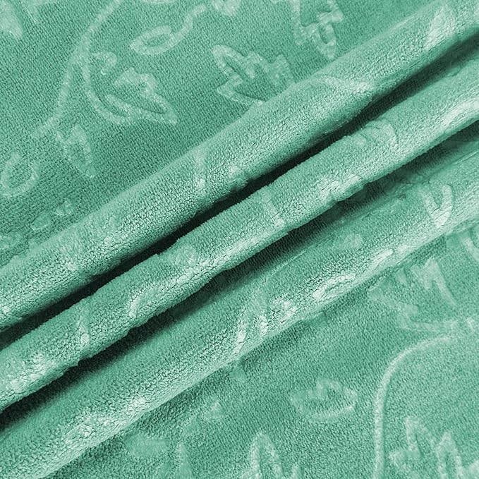 Large Bath Towels Set, 2 Pack, 30" x 60", Microfiber Body Towels for Adult, Oversized, Soft, Absorbent, Fast Drying for Shower Sauna Yoga Swimming Sport Fitness Gym Pool (Green-Floral Embossed)
