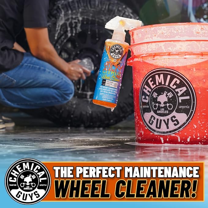 CLD1051602 Sticky Gel Citrus Wheel Cleaner Gel, (Safe For All Wheel Types) Works on Cars, Trucks, SUVs, Motorcycles, RVs & More, 16 fl oz (2 Pack)