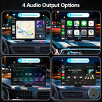 9" Wireless CarPlay Screen with Apple Car Play & Android Auto for Car, OTA Updates, Backup Camera, Bluetooth 5.0, Mirror Link, Voice Control, GPS Navigation, FM, AUX