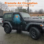Rain Guards Compatible with 2018-2025 Jeep Wrangler JL 2-Door,Tape-On Side Window Visor Wind Deflector Vent Visors Car Accessories